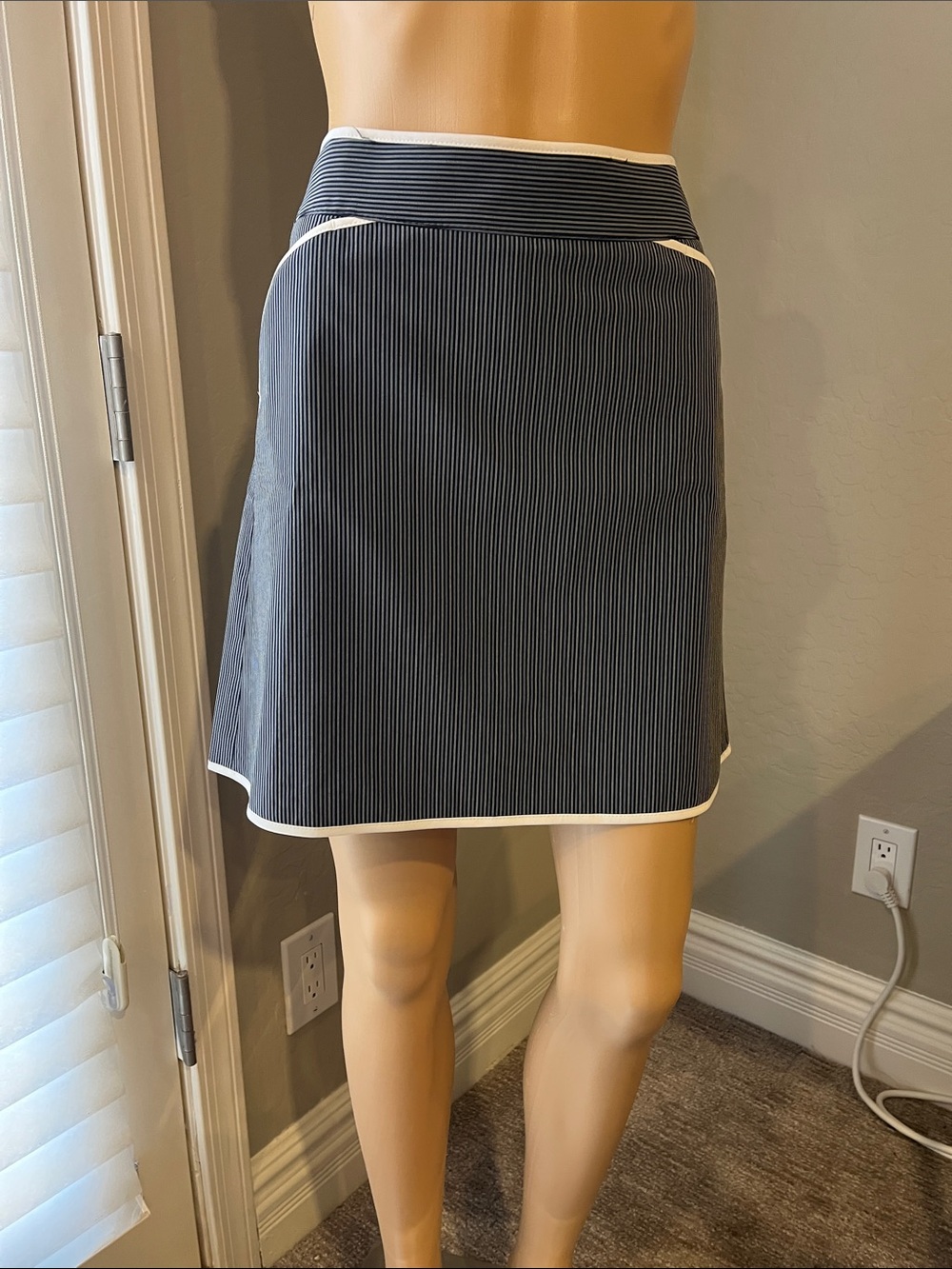 Annika Black Pinstripe Golf Skort 2